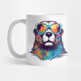 cool otter colorful Mug